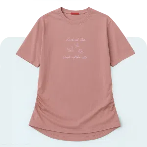 تیشرت صورتی لانگ - ریواکا