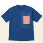 تیشرت لانگ با چاپ و جیب رنگی