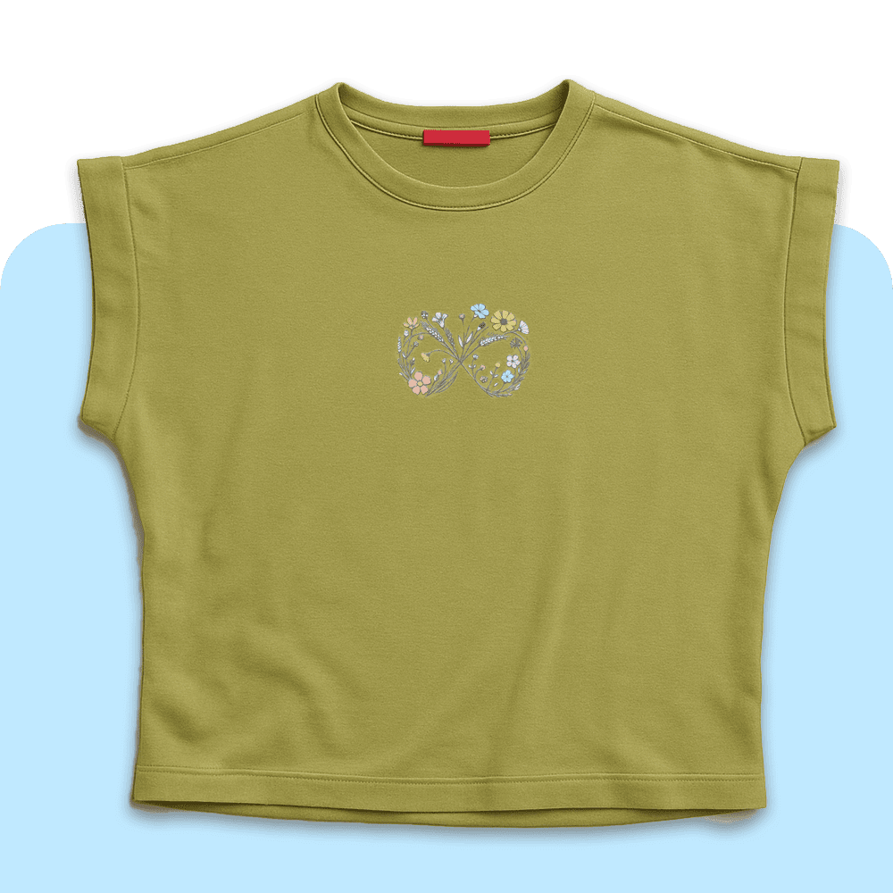 تیشرت زنانه پارچه پنبه آستین پاکتی