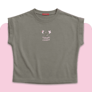 خرید تیشرت زنانه نخی آستین پاکتی